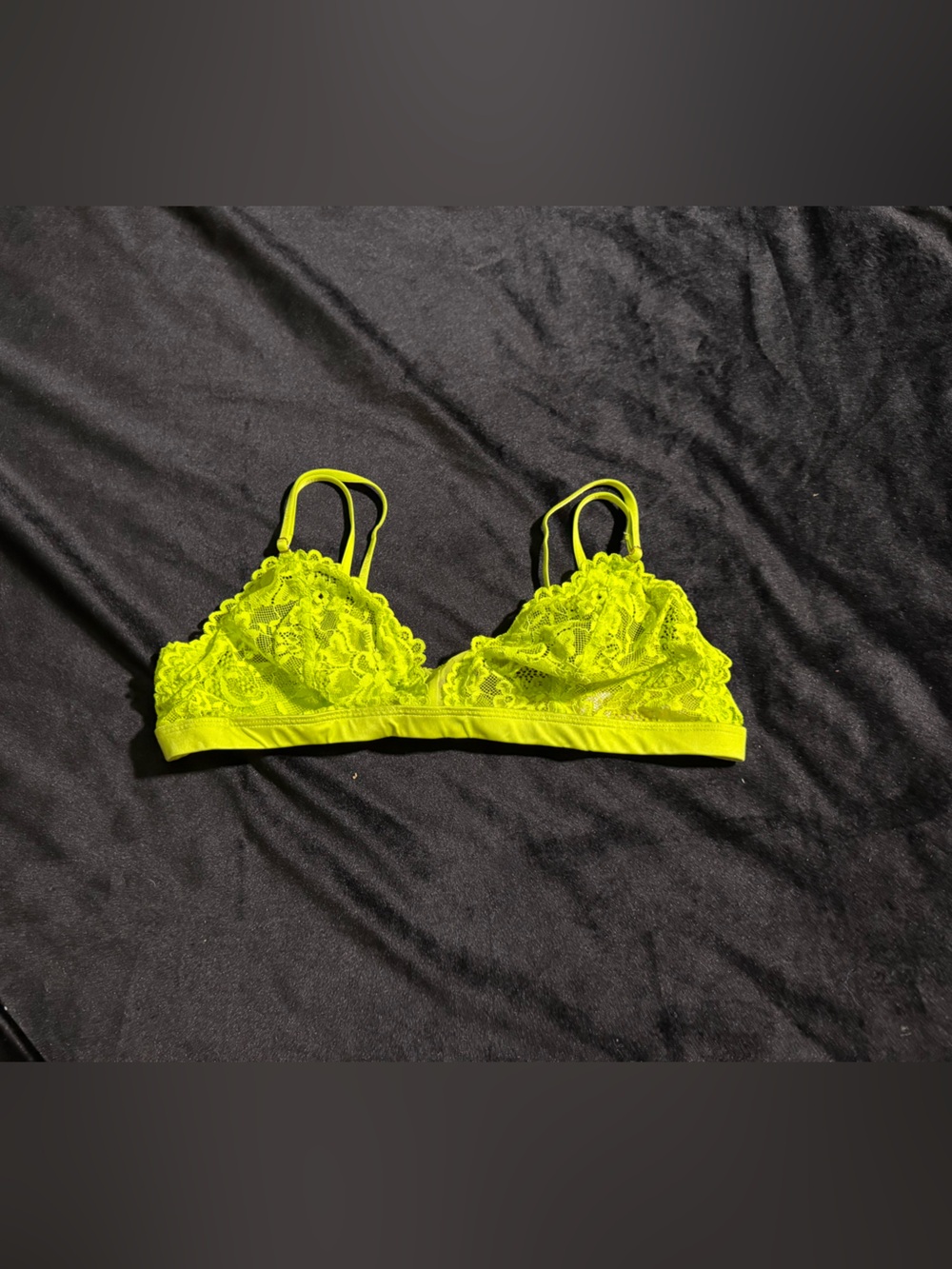 Savage X Fenty Neon Lace Bralette - Neon Lime